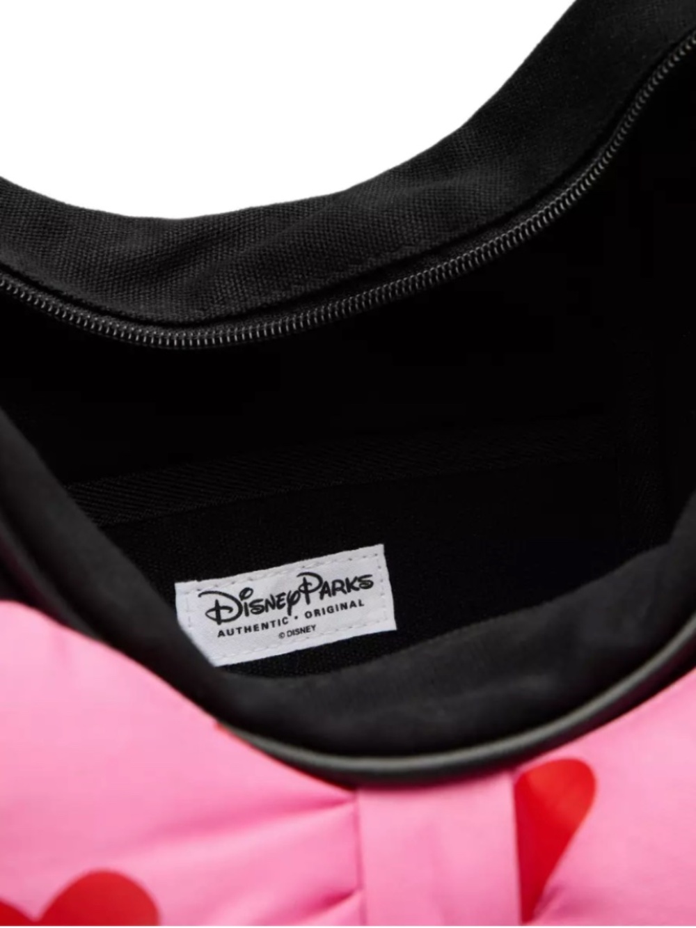 Disney 2026 Minnie Mouse "Valentine" Big Face Hearts Canvas Tote - Picture 3 of 4